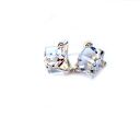 Wkrętki z kryształkami Swarovski Cube kosteczki srebro 925 crystal