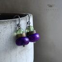 Kolczyki Dark Purple & Accent Green