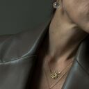 Złote kolczyki SWAROVSKI Octagon na sztyftach - pozłacane 24K srebro 925