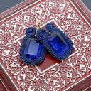 kolczyki sutasz granatowe