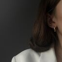 Złote kolczyki długie krople