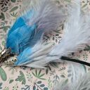 Kolczyki długie pióra kolorowe bardzo stylowe polecam zwracają uwagę duże leciutkie cudne Box X1