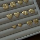 Złote retro kolczyki