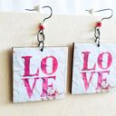 Kolczyki wiszące - LOVE