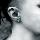 Morskie kolczyki wkrętki kwadratowe