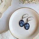 Kolczyki Niezapominajki nocą małe