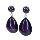 Kolczyki w odcieniu perłowego fioletu na sztyftach Isin e11/13