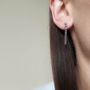 Minimalistyczne kolczyki łańcuszki, stal chirurgiczna