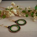 Kolczyki koła ze stali chirurgicznej ONArt - 23 mm - beading Miyuki i Toho