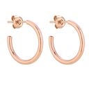 Półokrągłe kolczyki L z różowego złota