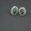 Kolczyki malachit srebro 925