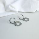 Kolczyki podwójne koła, stal chirurhiczna