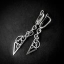 Kolczyki lub klipsy srebrne - Asymetryczne trójkąty