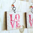 Kolczyki wiszące - LOVE