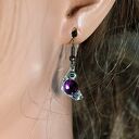 Zegarowe z fioletem - kolczyki (lub klipsy) | ooak #