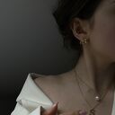 Srebrne kolczyki podwójne półkola