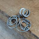 Kolczyki srebrne Słońce i Księżyc - oksydowane srebro 925