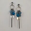 Kolczyki z apatytu i akwamarynu