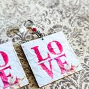 Kolczyki wiszące - LOVE