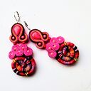 Pink Masai kolczyki sutasz