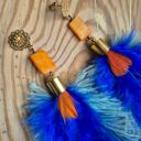 Kolczyki leciutkie dlugie piora