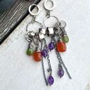 Energia wiosny - kolorowe srebrne kolczyki