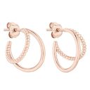 Kolczyki podwójne półkola z różowego złota