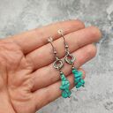 Kolczyki z kamieniem niebios - turkus w chainmaille ze stali szlachetnej