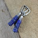 Kolczyki - talarki lapis lazuli