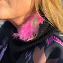 Kolczyki pióra boho lekkie boks rękodzieło