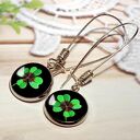 kolczyki koniczynki na szczęście na prezent