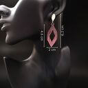 Wiszące Fioletowe Kolczyki z Koralików w Kształcie Łezki