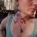 Kolczyki Szlanstwo Kwiatowe Boho Etno - lekkie, bujne i kolorowe Frida