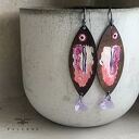 Kolczyki Lilac Rose Fish - lila rybki z kryształkami Swarovski