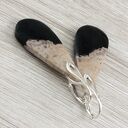 Agat palmowy i srebro - kolczyki 1960a