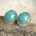 Okrągłe sztyfty z amazonitem drobinki d177