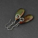 Kolczyki Esta - agat i oksydowane srebro