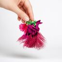 Duże, kolorowe kolczyki kwiaty i pióra - lekkie rękodzieło boho