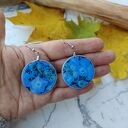 Unikalne kolczyki ręcznie robione - Błękitne Kwiaty