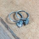 Koła z sercem - kolczyki II