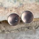 Drobne sztyfty z fasetowanym chalcedonem d178 - srebro 925