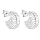 Srebrne kolczyki muszle