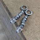 Kolczyki - przekładki z kwarcem