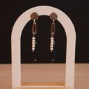 Kolczyki - stal chirurgiczna - jadeit, howlit