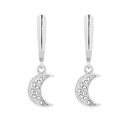 Srebrne kolczyki z księżycami SWAROVSKI® CRYSTAL
