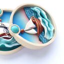 Kolczyki ze statkami na morzu