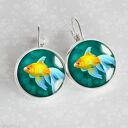 kolczyki wiszące ZŁOTA RYBKA SPEŁNIA ŻYCZENIA