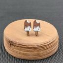 Kolczyki drewniane LODY NA PATYKU