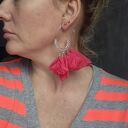 Kolczyki koła w czerwieni - lekkie i bardzo efektowne