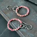 Kolczyki koła z rodonitem